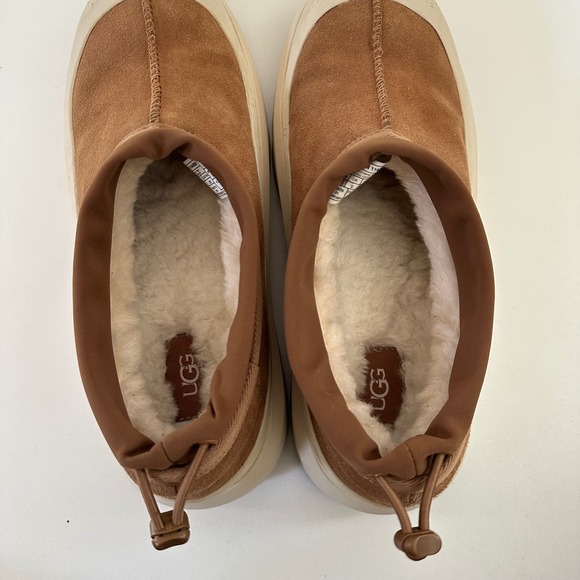 UGG Tasman Weather Hybrid Suede Slip On Shoes Mens 10 Platform Clog Slippers - Picture 4 of 13